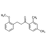 结构式 CAS# 898769-99-8, 1-(2,4-二甲基苯基)-3-(2-甲氧基苯基)-1-丙酮