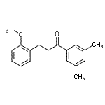 structure of CAS# 898770-09-7, 1-(3,5-Dimethylphenyl)-3-(2-methoxyphenyl)-1-propanone;3',5'-dimethyl-3-(2-methoxyphenyl)propiophenone