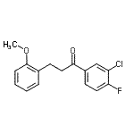 structure of CAS# 898770-18-8, 1-(3-Chloro-4-fluorophenyl)-3-(2-methoxyphenyl)-1-propanone;3'-chloro-4'-fluoro-3-(2-methoxyphenyl)propiophenone