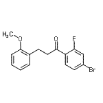 structure of CAS# 898770-36-0, 1-(4-Bromo-2-fluorophenyl)-3-(2-methoxyphenyl)-1-propanone;4'-bromo-2'-fluoro-3-(2-methoxyphenyl)propiophenone