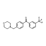 structure of CAS# 898770-38-2, [4-(4-Morpholinylmethyl)phenyl][3-(trifluoromethyl)phenyl]methanone;4'-morpholinomethyl-3-trifluoromethylbenzophenone