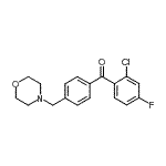 结构式 CAS# 898770-47-3, (2-氯-4-氟苯基)[4-(4-吗啉基甲基)苯基]甲酮