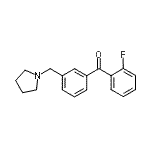 结构式 CAS# 898770-60-0, (2-氟苯基)[3-(1-吡咯烷基甲基)苯基]甲酮