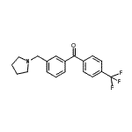 structure of CAS# 898770-66-6, [3-(1-Pyrrolidinylmethyl)phenyl][4-(trifluoromethyl)phenyl]methanone;3-pyrrolidinomethyl-4'-trifluoromethylbenzophenone