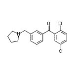结构式 CAS# 898770-80-4, (2,5-二氯苯基)[3-(1-吡咯烷基甲基)苯基]甲酮