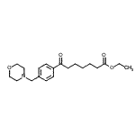 structure of CAS# 898770-87-1, Ethyl 7-[4-(4-morpholinylmethyl)phenyl]-7-oxoheptanoate;ethyl 7-[4-(morpholinomethyl)phenyl]-7-oxoheptanoate