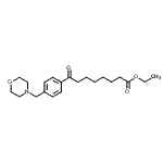 structure of CAS# 898770-89-3, Ethyl 8-[4-(4-morpholinylmethyl)phenyl]-8-oxooctanoate;ethyl 8-[4-(morpholinomethyl)phenyl]-8-oxooctanoate