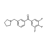 structure of CAS# 898770-92-8, [3-(1-Pyrrolidinylmethyl)phenyl](3,4,5-trifluorophenyl)methanone;3'-pyrrolidinomethyl-3,4,5-trifluorobenzophenone