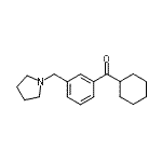 结构式 CAS# 898771-00-1, 环己基[3-(1-吡咯烷基甲基)苯基]甲酮