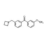 structure of CAS# 898771-31-8, [3-(1-Azetidinylmethyl)phenyl](3-methoxyphenyl)methanone;3-azetidinomethyl-3'-methoxybenzophenone