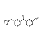 结构式 CAS# 898771-39-6, 3-[3-(1-氮杂环丁基甲基)苯甲酰基]苯甲腈