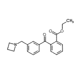 structure of CAS# 898771-45-4, Ethyl 2-[3-(1-azetidinylmethyl)benzoyl]benzoate;3'-azetidinomethyl-2-carboethoxybenzophenone