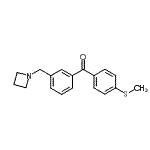structure of CAS# 898771-55-6, [3-(1-Azetidinylmethyl)phenyl][4-(methylsulfanyl)phenyl]methanone;3-azetidinomethyl-4'-thiomethylbenzophenone