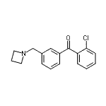 structure of CAS# 898771-87-4, [3-(1-Azetidinylmethyl)phenyl](2-chlorophenyl)methanone;3'-azetidinomethyl-2-chlorobenzophenone