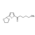 结构式 CAS# 898771-88-5, 1-[5-(1,3-二氧戊环-2-基)-2-噻吩基]-1-己酮
