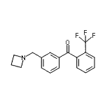 structure of CAS# 898771-91-0, [3-(1-Azetidinylmethyl)phenyl][2-(trifluoromethyl)phenyl]methanone;3'-azetidinomethyl-2-trifluoromethylbenzophenone
