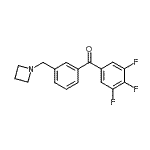 structure of CAS# 898772-30-0, [3-(1-Azetidinylmethyl)phenyl](3,4,5-trifluorophenyl)methanone;3'-azetidinomethyl-3,4,5-trifluorobenzophenone