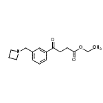 structure of CAS# 898772-45-7, Ethyl 4-[3-(1-azetidinylmethyl)phenyl]-4-oxobutanoate;ethyl 4-[3-(azetidinomethyl)phenyl]-4-oxobutyrate