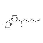 structure of CAS# 898772-47-9, 5-Chloro-1-[5-(1,3-dioxolan-2-yl)-2-thienyl]-1-pentanone;4-Chlorobutyl 5-(1,3-dioxolan-2-yl)-2-thienyl ketone