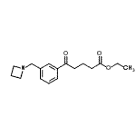 structure of CAS# 898772-48-0, Ethyl 5-[3-(1-azetidinylmethyl)phenyl]-5-oxopentanoate;ethyl 5-[3-(azetidinomethyl)phenyl]-5-oxovalerate