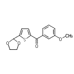 structure of CAS# 898773-11-0, [5-(1,3-Dioxolan-2-yl)-2-thienyl](3-methoxyphenyl)methanone;5-(1,3-Dioxolan-2-yl)-2-(3-methoxybenzoyl)thiophene
