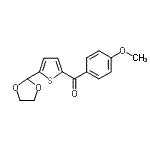 structure of CAS# 898773-14-3, [5-(1,3-Dioxolan-2-yl)-2-thienyl](4-methoxyphenyl)methanone;5-(1,3-Dioxolan-2-yl)-2-(4-methoxybenzoyl)thiophene