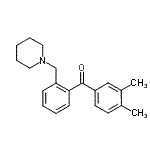 结构式 CAS# 898773-33-6, (3,4-二甲基苯基)[2-(1-哌啶基甲基)苯基]甲酮