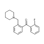 structure of CAS# 898773-48-3, (2-Fluorophenyl)[2-(1-piperidinylmethyl)phenyl]methanone;2-Fluoro-2'-piperidinomethyl benzophenone