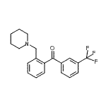 structure of CAS# 898773-53-0, [2-(1-Piperidinylmethyl)phenyl][3-(trifluoromethyl)phenyl]methanone;2-Piperidinomethyl-3'-trifluoromethylbenzophenone