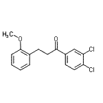 structure of CAS# 898774-04-4, 1-(3,4-Dichlorophenyl)-3-(2-methoxyphenyl)-1-propanone;3',4'-dichloro-3-(2-methoxyphenyl)propiophenone