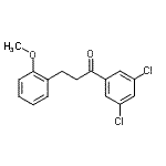 structure of CAS# 898774-07-7, 1-(3,5-Dichlorophenyl)-3-(2-methoxyphenyl)-1-propanone;3',5'-dichloro-3-(2-methoxyphenyl)propiophenone