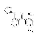 structure of CAS# 898774-61-3, (2,5-Dimethylphenyl)[2-(1-pyrrolidinylmethyl)phenyl]methanone;2,5-dimethyl-2'-pyrrolidinomethyl benzophenone