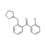 structure of CAS# 898774-77-1, (2-Fluorophenyl)[2-(1-pyrrolidinylmethyl)phenyl]methanone;2-fluoro-2'-pyrrolidinomethyl benzophenone