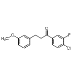 结构式 CAS# 898774-88-4, 1-(4-氯-3-氟苯基)-3-(3-甲氧基苯基)-1-丙酮