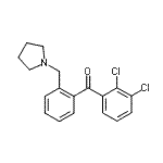 结构式 CAS# 898774-93-1, (2,3-二氯苯基)[2-(1-吡咯烷基甲基)苯基]甲酮
