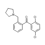 结构式 CAS# 898774-97-5, (2,5-二氯苯基)[2-(1-吡咯烷基甲基)苯基]甲酮