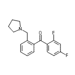structure of CAS# 898775-03-6, (2,4-Difluorophenyl)[2-(1-pyrrolidinylmethyl)phenyl]methanone;2,4-difluoro-2'-pyrrolidinomethyl benzophenone