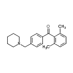 structure of CAS# 898775-08-1, (2,6-Dimethylphenyl)[4-(1-piperidinylmethyl)phenyl]methanone;2,6-dimethyl-4'-piperidinomethyl benzophenone
