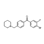 结构式 CAS# 898775-17-2, (4-溴-3-氟苯基)[4-(1-哌啶基甲基)苯基]甲酮