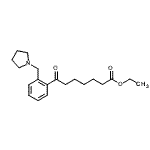 结构式 CAS# 898775-36-5, 乙基7-氧代-7-[2-(1-吡咯烷基甲基)苯基]庚酸酯