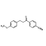 结构式 CAS# 898775-60-5, 4-[3-(4-甲氧基苯基)丙酰]苯甲腈