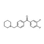 结构式 CAS# 898775-65-0, (3,4-二氟苯基)[4-(1-哌啶基甲基)苯基]甲酮