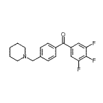 结构式 CAS# 898775-69-4, [4-(1-哌啶基甲基)苯基](3,4,5-三氟苯基)甲酮