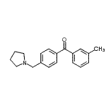 结构式 CAS# 898775-93-4, (3-甲基苯基)[4-(1-吡咯烷基甲基)苯基]甲酮