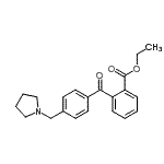 structure of CAS# 898776-11-9, Ethyl 2-[4-(1-pyrrolidinylmethyl)benzoyl]benzoate;2-Carboethoxy-4'-pyrrolidinomethyl benzophenone