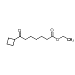structure of CAS# 898776-21-1, Ethyl 7-cyclobutyl-7-oxoheptanoate;ethyl 7-cyclobutyl-7-oxoheptanoate