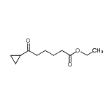 structure of CAS# 898776-30-2, Ethyl 6-cyclopropyl-6-oxohexanoate;Ethyl 6-cyclopropyl-6-oxohexanoate;MFCD01320332