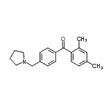 structure of CAS# 898776-44-8, (2,4-Dimethylphenyl)[4-(1-pyrrolidinylmethyl)phenyl]methanone;2,4-dimethyl-4'-pyrrolidinomethyl benzophenone