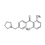 structure of CAS# 898776-49-3, (2,6-Dimethylphenyl)[4-(1-pyrrolidinylmethyl)phenyl]methanone;2,6-dimethyl-4'-pyrrolidinomethyl benzophenone