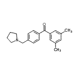 structure of CAS# 898776-53-9, (3,5-Dimethylphenyl)[4-(1-pyrrolidinylmethyl)phenyl]methanone;3,5-dimethyl-4'-pyrrolidinomethyl benzophenone